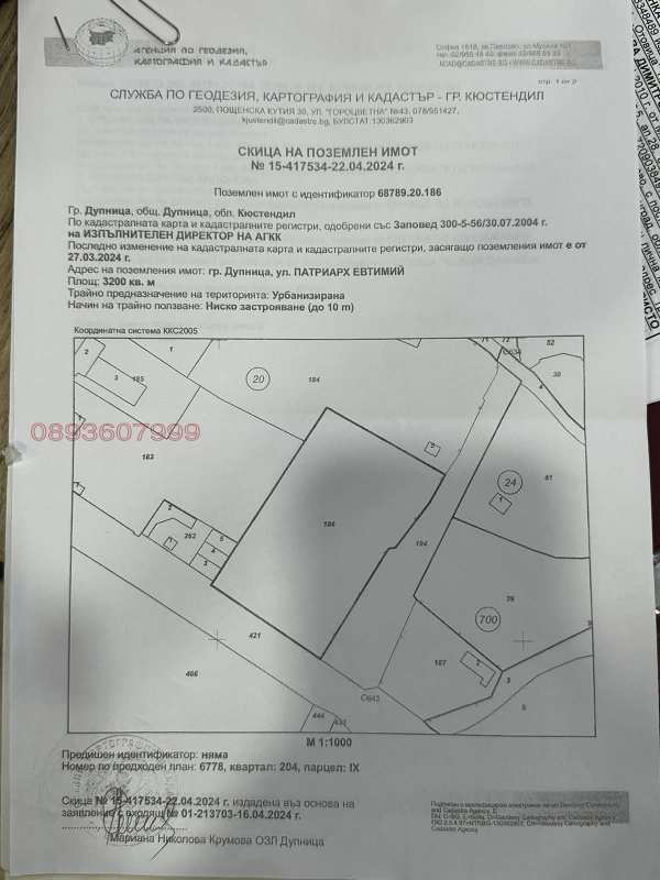 Продава парцел, гр. дупница, област кюстендил