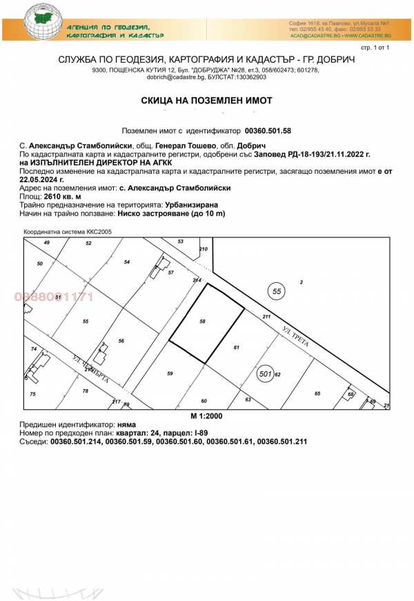 Продава парцел, с. ал. стамболийски, област добрич