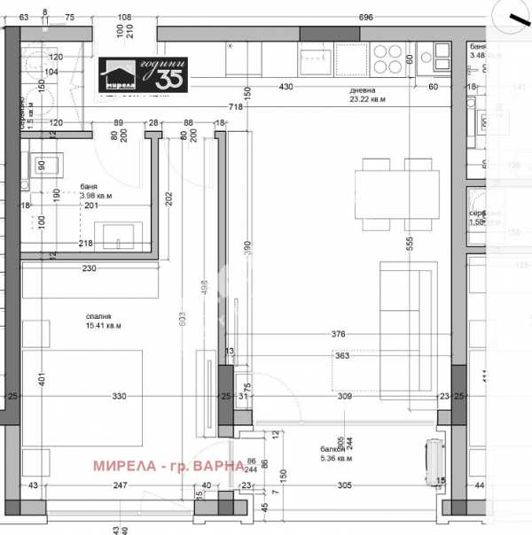 Продава 2-стаен, гр. варна, аспарухово