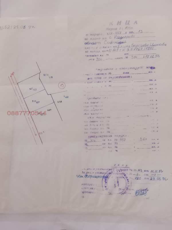 Продава парцел, с. кошарево, област перник
