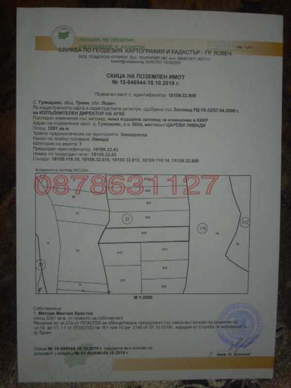 Продава земеделска земя, гр. троян, област ловеч