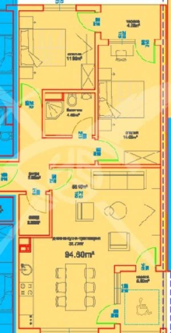 Продава 3-стаен, гр. бургас, област бургас