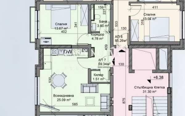 Продава 2-стаен, гр. перник, център