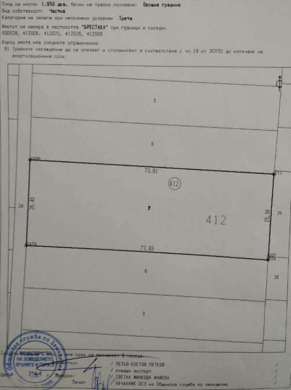 Продава парцел, гр. долни дъбник, област плевен