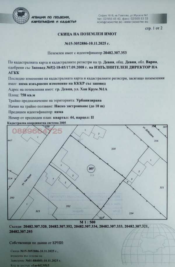 Продава парцел, гр. девня, област варна