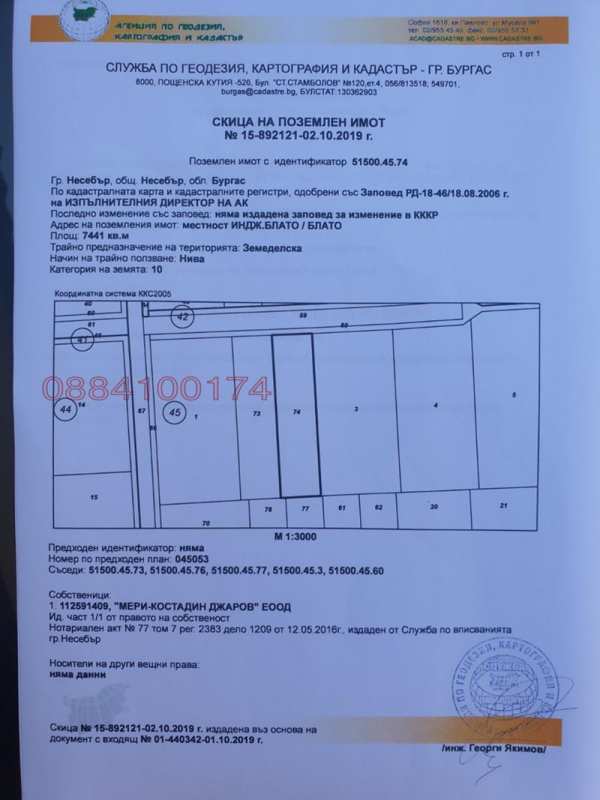 Продава земеделска земя, гр. несебър, област бургас