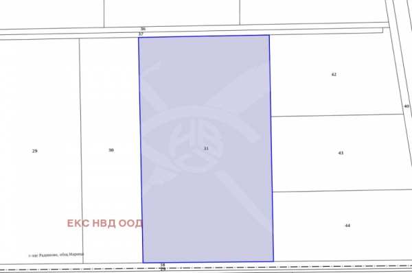Продава парцел, с. радиново, област пловдив