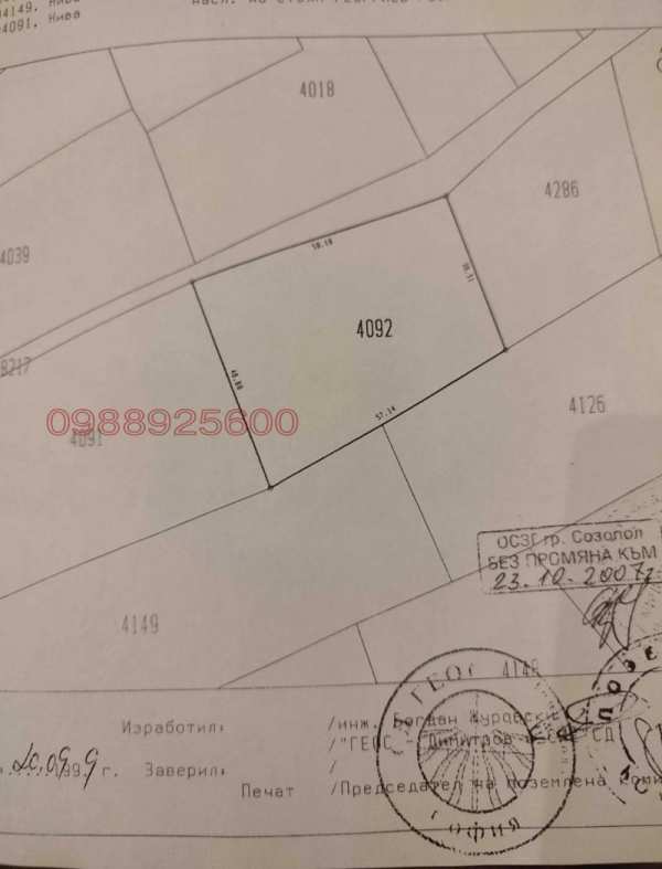 Продава парцел, гр. созопол, област бургас