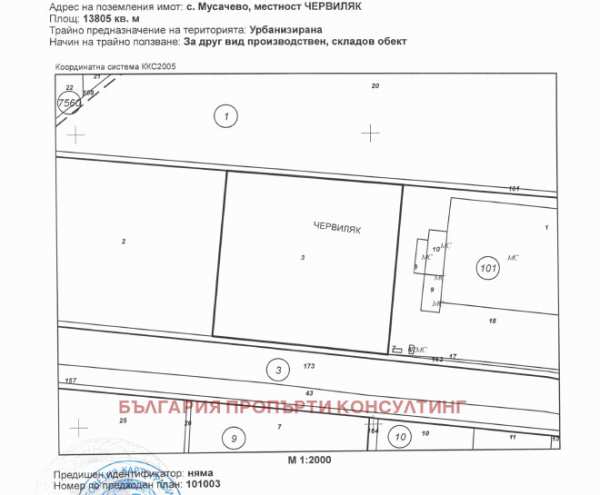 Продава парцел, с. мусачево, област софия област