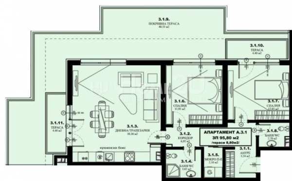 Продава 3-стаен, с. гара елин пелин, област софия област