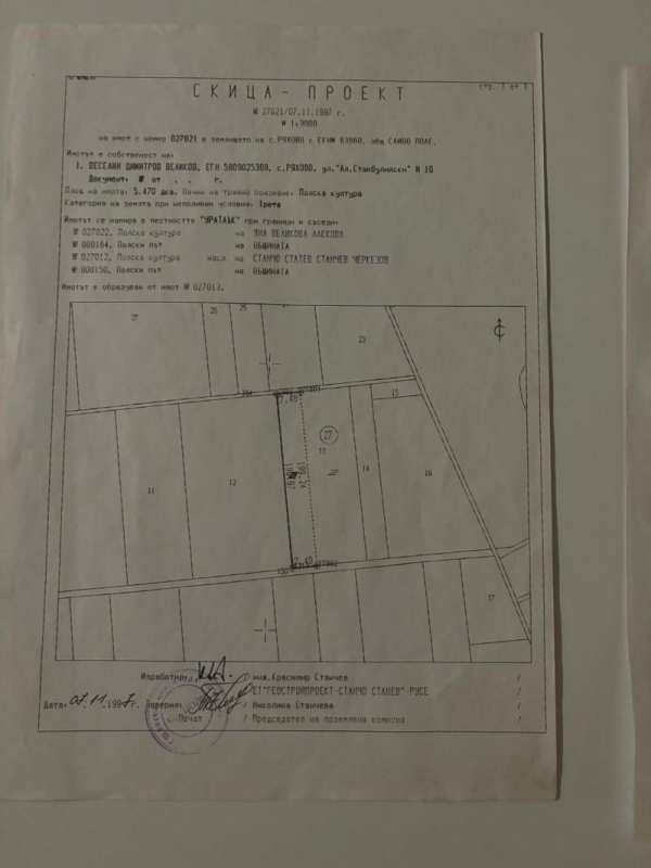 Продава  земеделска земя с. Ряхово, област Русе
      11 дка