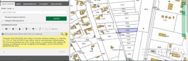 1318кв.м имот / парцел /  градина в гр. алфатар, обл. силистра цена 5 350лв общо  задната улица до б