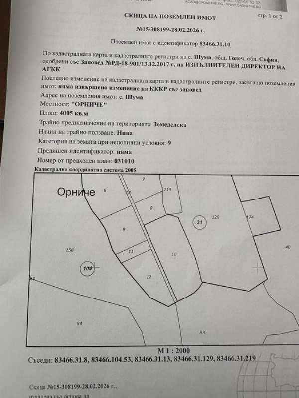 Парцел 4 дка с бял бор, лице на път – с. Шума (инвестиция/природа)