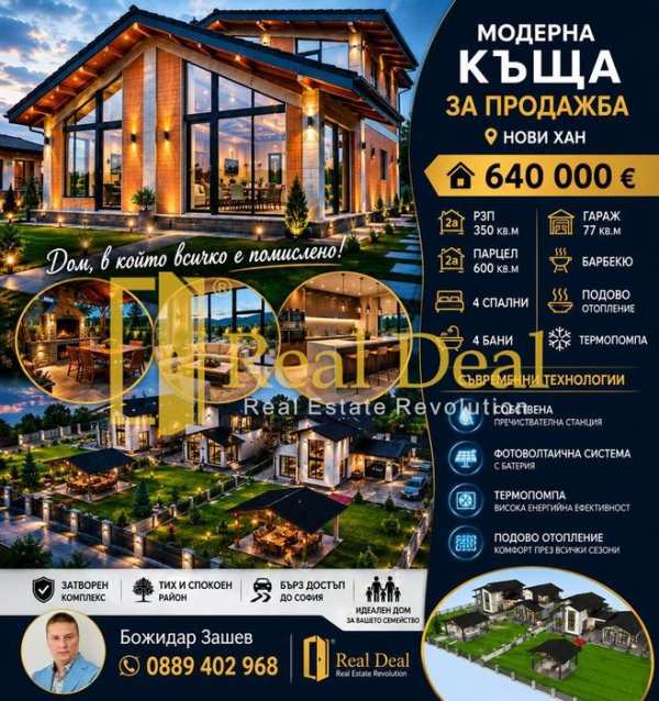 Къща в София, област-с.Нови хан площ 353 цена 667170