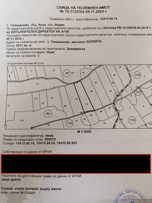 Земеделска земя- 2 Съседни ниви  3 категория общо 12 декара.