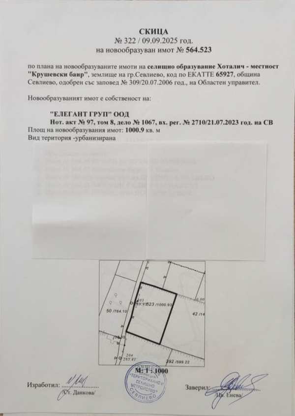 Продава парцел в местност Хоталич