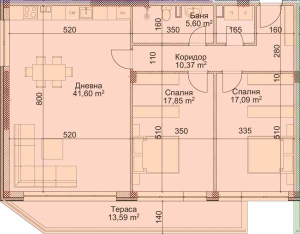Продава 3-стаен, гр. благоевград, струмско