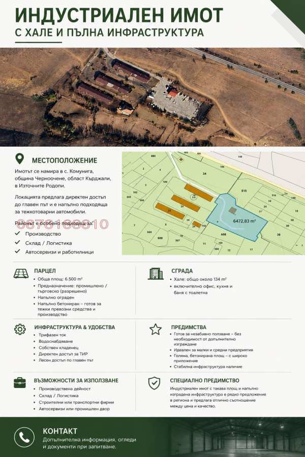 Продава бизнес имот, с. комунига, област кърджали
