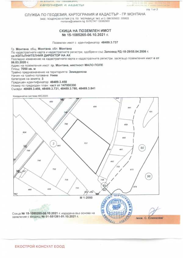 Продава земеделска земя, гр. монтана, област монтана