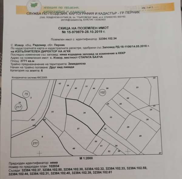 Продава земеделска земя, с. извор, област перник