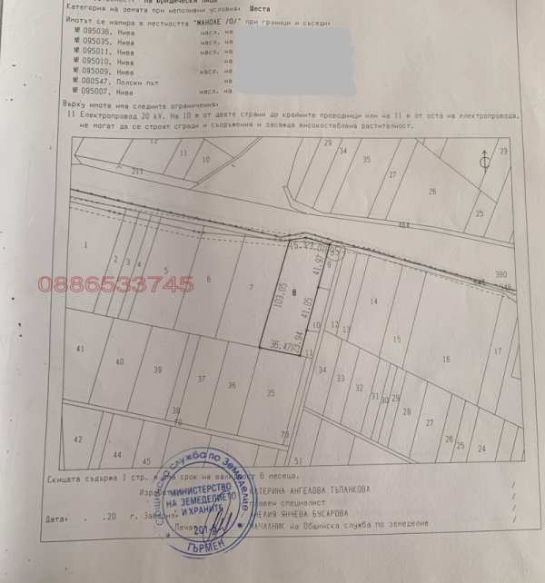 Продава парцел, с. гърмен, област благоевград