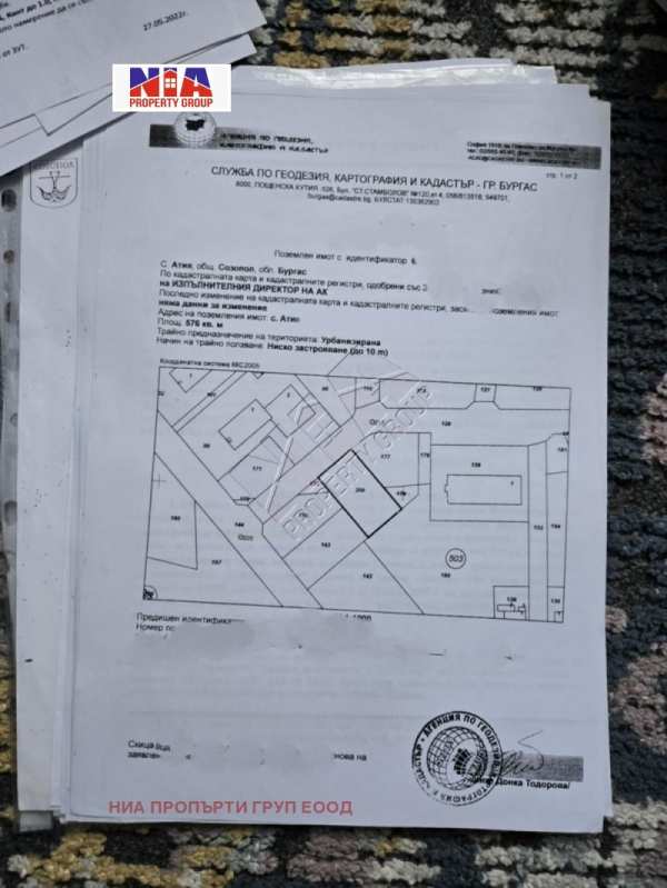 Продава парцел, с. атия, област бургас