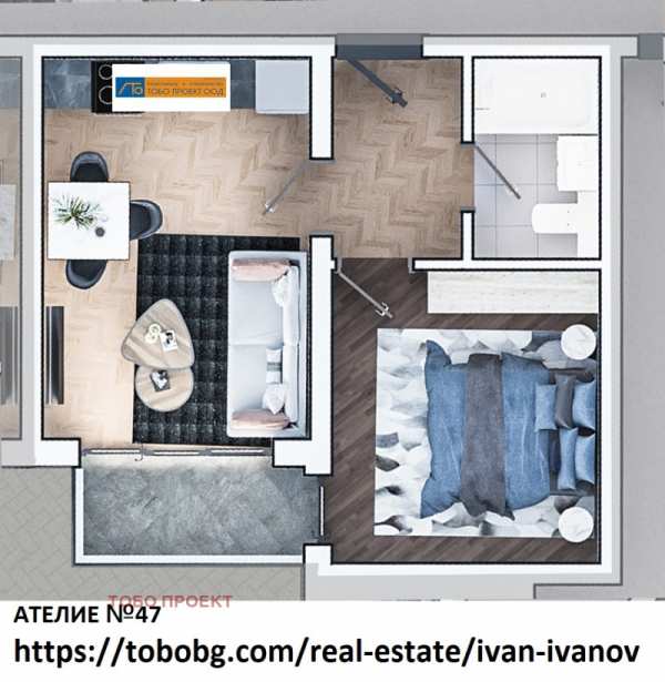 Продава ателие, таван, гр. софия, зона б-19