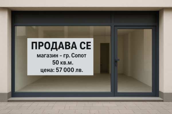 Продава магазин, гр. сопот, област пловдив