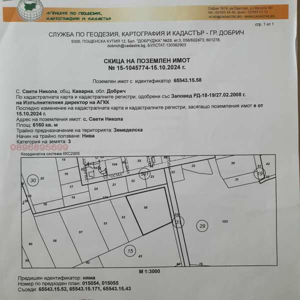 Продава земеделска земя, с. свети никола, област добрич