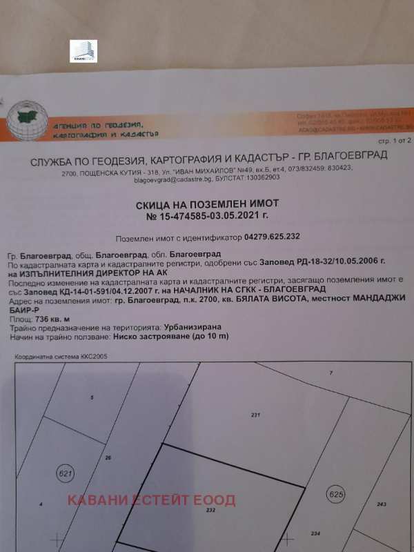 Продава парцел, гр. благоевград, бялата висота