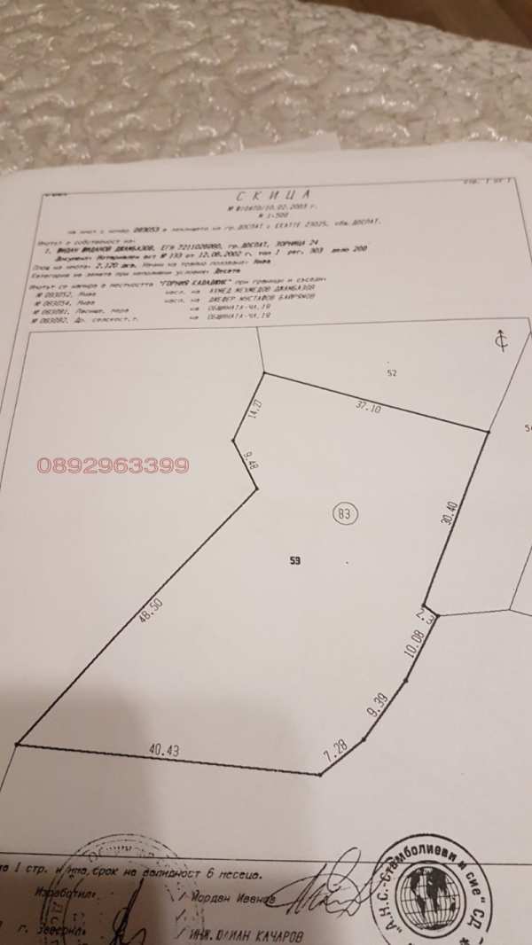 Продава земеделска земя, гр. доспат, област смолян