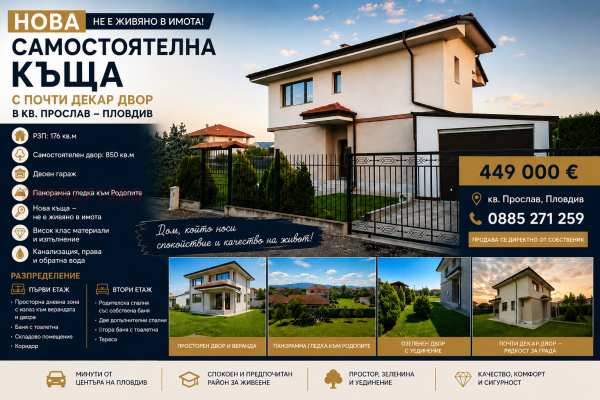 Продава къща, гр. пловдив, западен