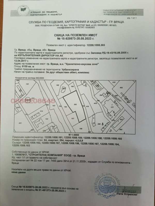 Продава парцел, гр. враца, хранително-вкусова зона