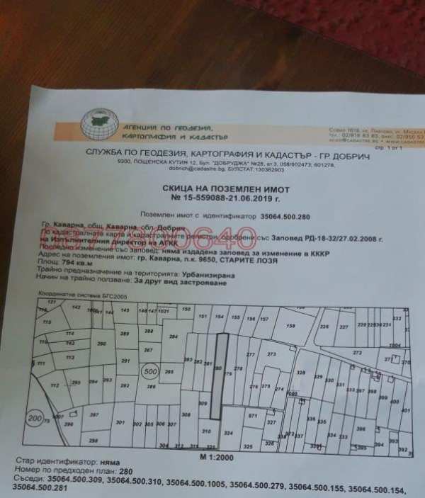 Продава парцел, гр. каварна, област добрич