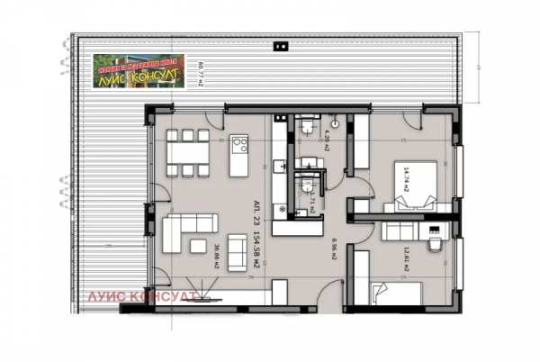 Продава 2-стаен, гр. монтана, в.з. юг