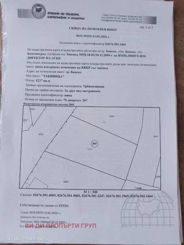 Продава парцел, гр. банско, област благоевград