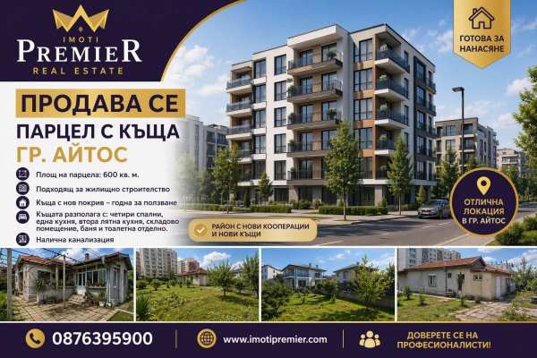 Продава парцел, гр. айтос, област бургас