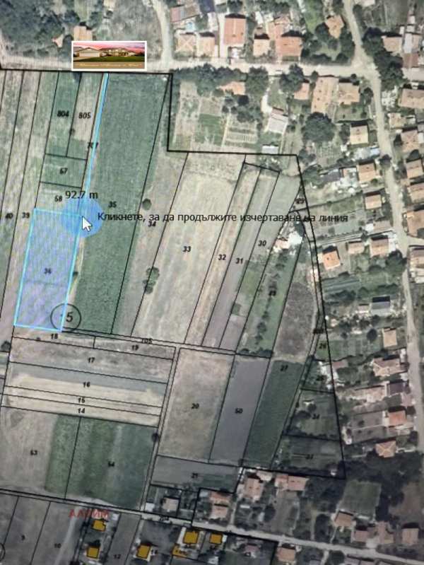 Продава парцел, с. петърч, област софия област