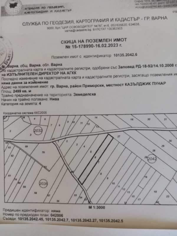 Продава земеделска земя, с. кичево, област варна