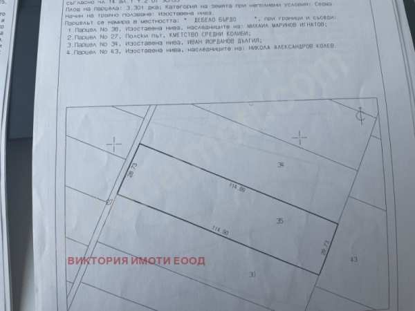 Продава парцел, с. средни колиби, област велико търново