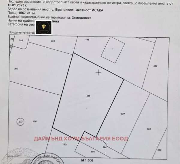 Продава парцел, с. браниполе, област пловдив