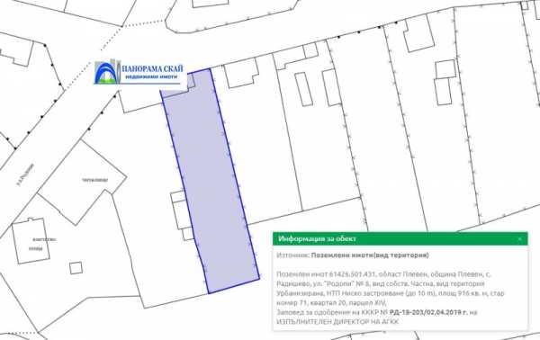 Продава парцел, с. радишево, област плевен