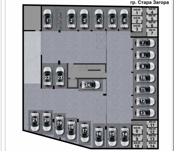 Продава гараж, паркомясто, гр. стара загора, казански