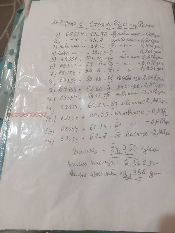 Продава земеделска земя, гр. роман, област враца