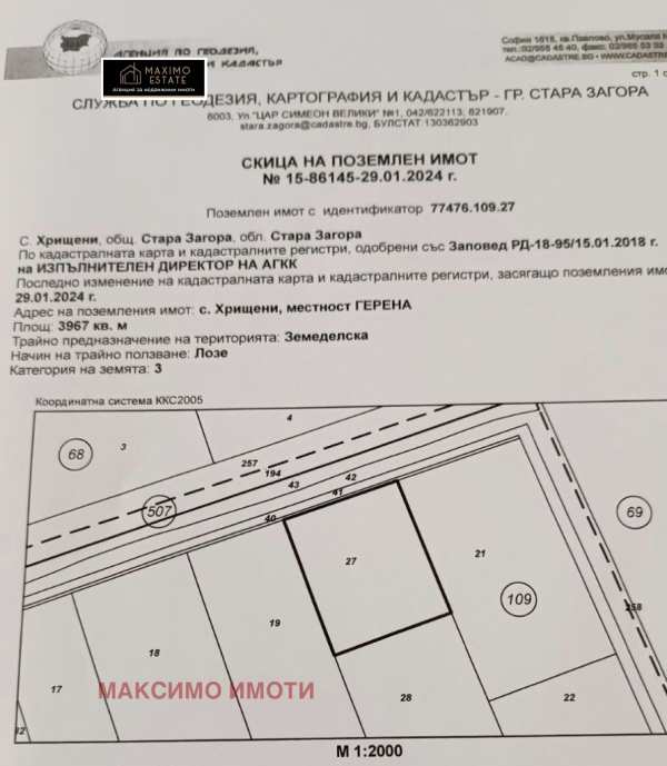 Продава парцел, гр. стара загора, никола петков