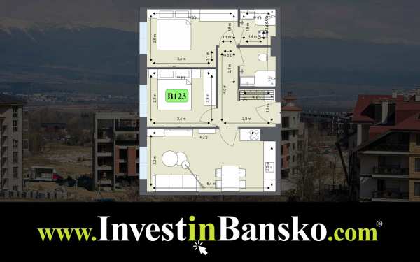 Продава 3-стаен, гр. банско, област благоевград