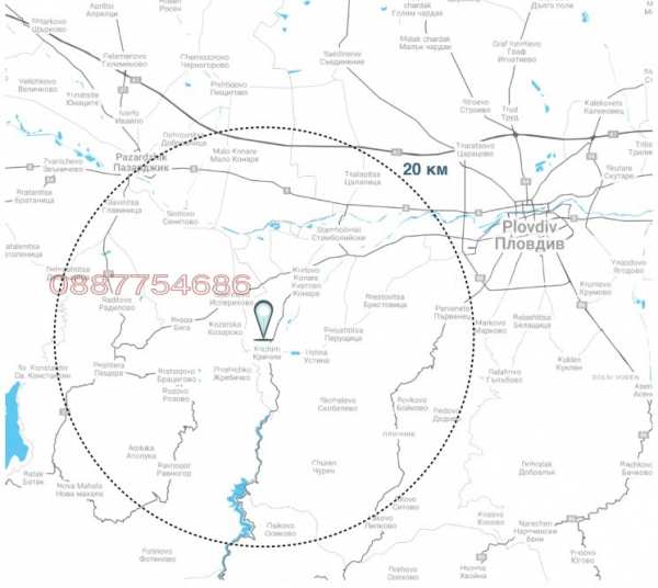 Продава парцел, гр. кричим, област пловдив