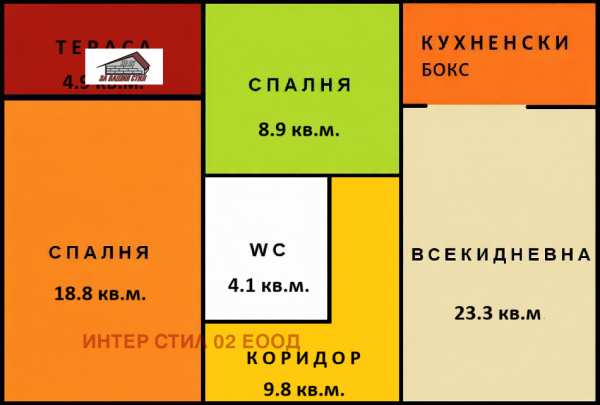 Продава 2-стаен, гр. перник, изток