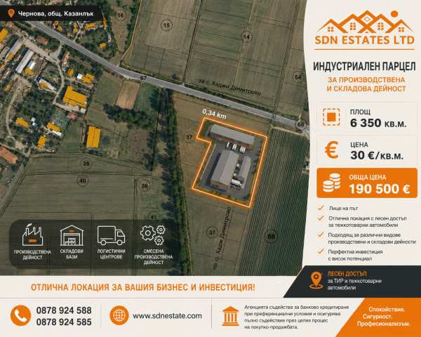 Продава парцел, с. горно черковище, област стара загора