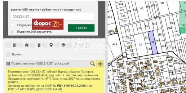 Продава парцел, гр. ахелой, област бургас